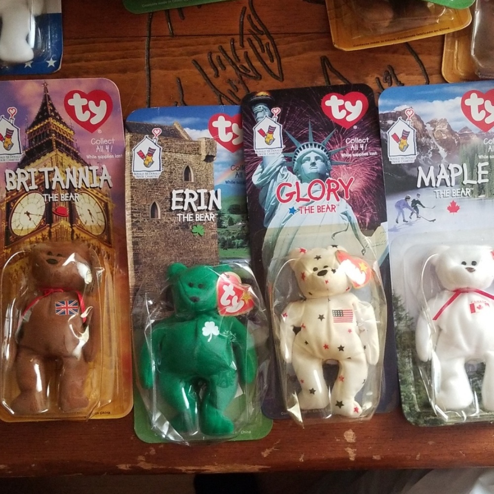 Teeny Beanie Babies Ronald McDonald set of 4